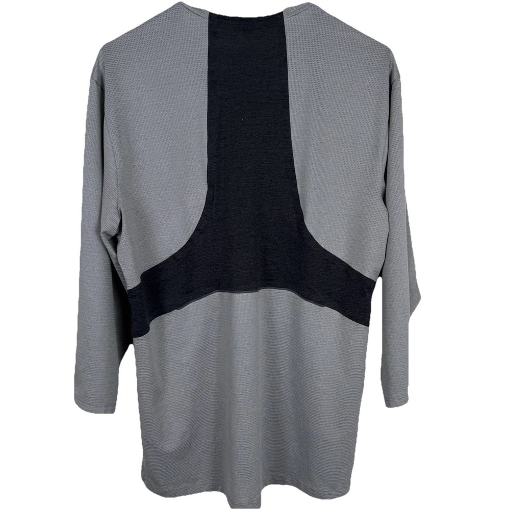 Lululemon Shirt Mens Large Gray Fast free 3/4 Sleeve Athletic Lightweight Gym - Picture 6 of 8